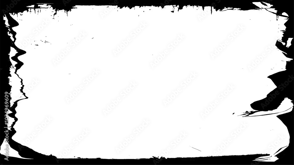 Grunge rectangle frame. Vector Frame. rectangle for image. distress texture . Grunge Black and White border picture Grunge rectangle frame. Vector Frame. rectangle for image. distress texture . Grunge Black and White border picture