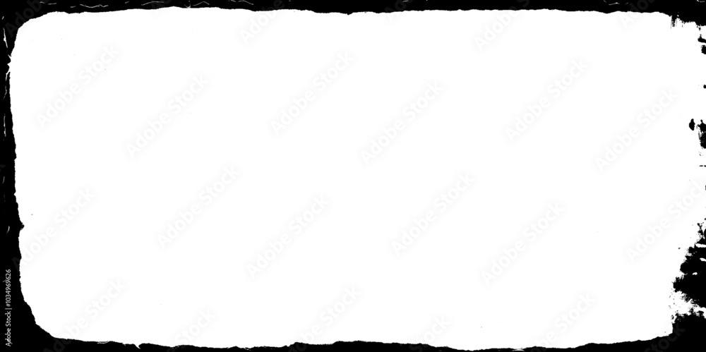 Grunge rectangle frame. Decorative black & white photo edge. Vector design. Grunge rectangle frame. Decorative black & white photo edge. Vector design.