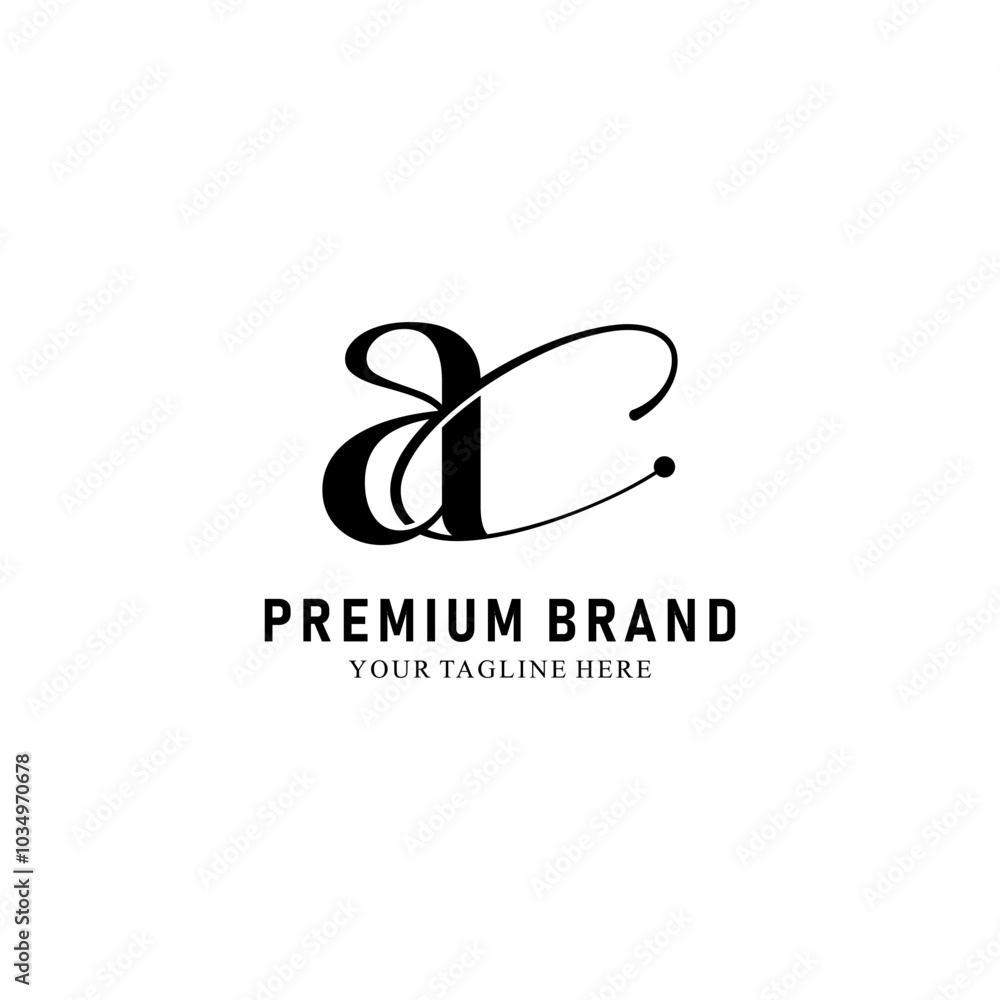 Modern Creative AC Logo Design. icon initial Based Monogram and Letters in Luxury vector