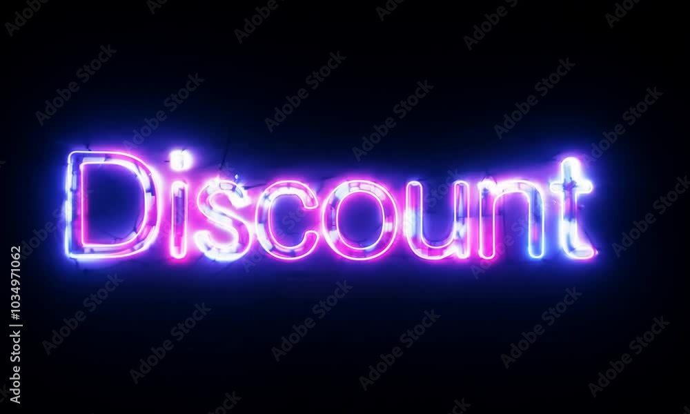 Neon discount sign Neon discount sign