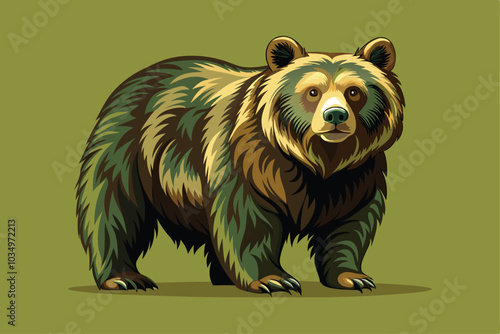 brown bear vector