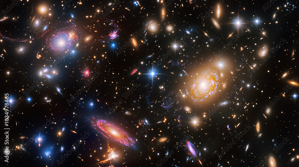stunning colorful spiral galaxies and stars in deep space nebula background stunning colorful spiral galaxies and stars in deep space nebula background