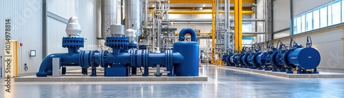 Wallpaper Mural Natural gas processing facility, complex piping systems, clean industrial look Torontodigital.ca