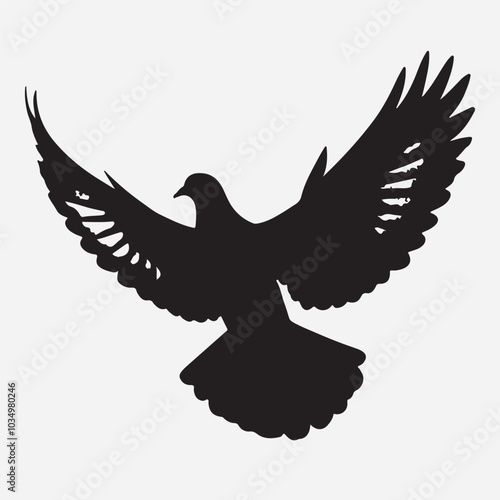 Dove silhouette isolated image