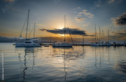 boats in the harbor