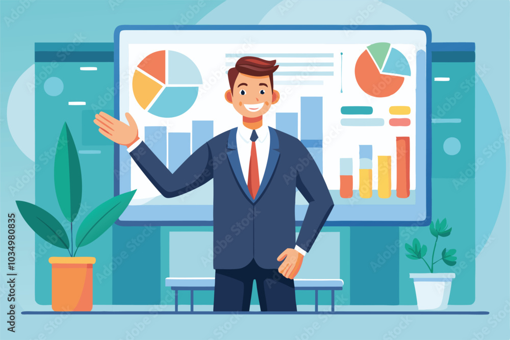 Professional Business Presentation Vector – Data Analysis & Office Work Concept illustration. Professional Business Presentation Vector – Data Analysis & Office Work Concept illustration.
