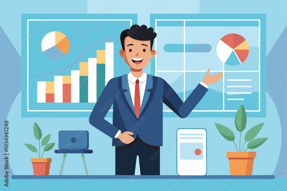 Professional Business Presentation Vector – Data Analysis & Office Work Concept illustration. Professional Business Presentation Vector – Data Analysis & Office Work Concept illustration.