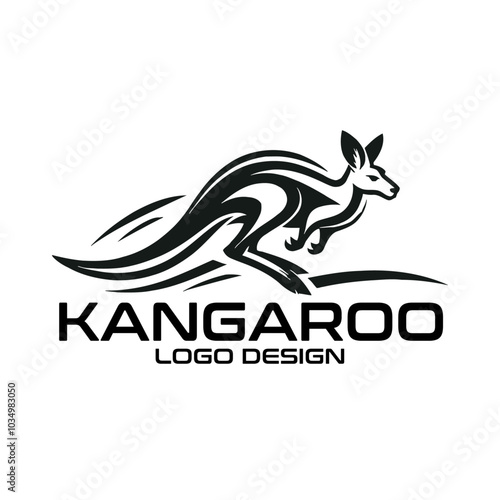 Kangaroo Vector Logo Design photo