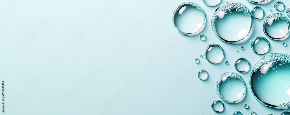 Oxygen bubbles gracefully floating in vibrant blue liquid, perfect for adding your own text or message. Oxygen bubbles gracefully floating in vibrant blue liquid, perfect for adding your own text or message.