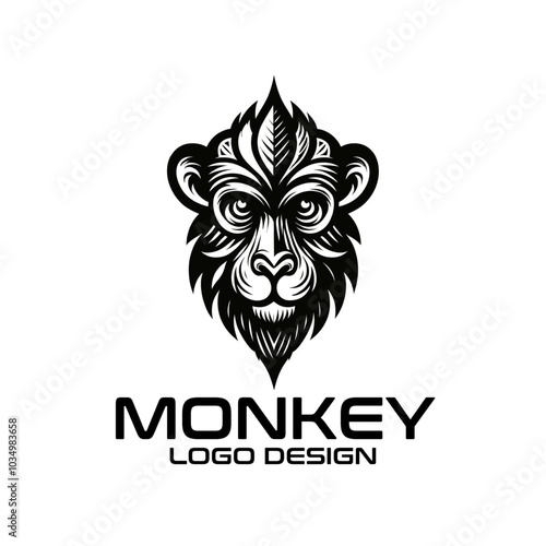 Monkey Vector Logo Design photo