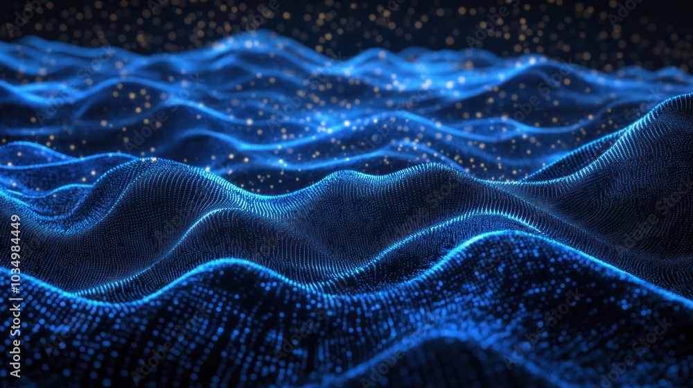 Obraz premium Abstract Blue Waves