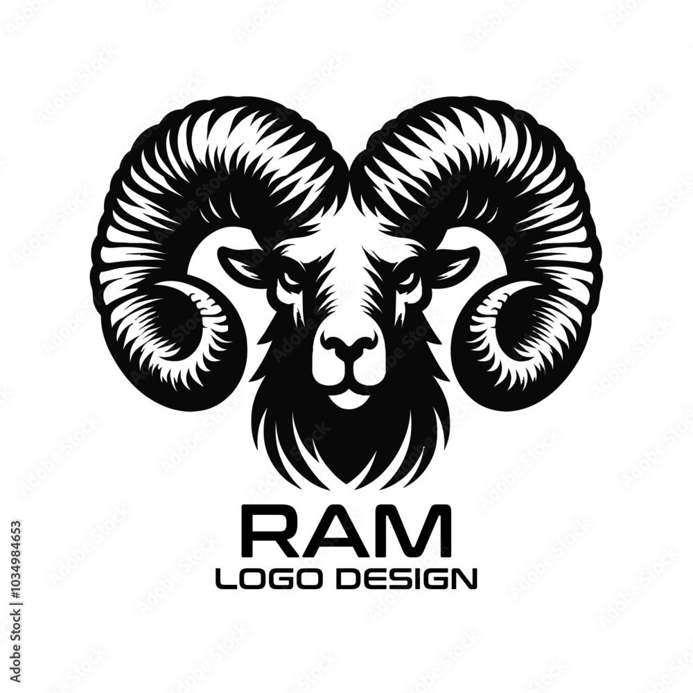 Ram Vector Logo Design Ram Vector Logo Design