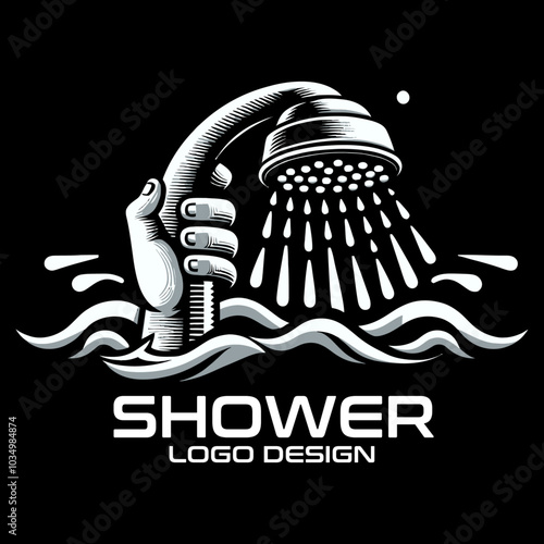 Shower Vector Logo Design