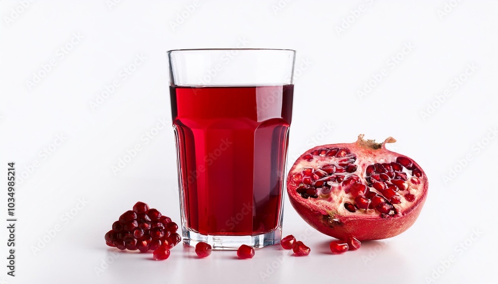 Pomegranate Juice on white background isolated. Beverage. Drink. Pomegranate Juice on white background isolated. Beverage. Drink.