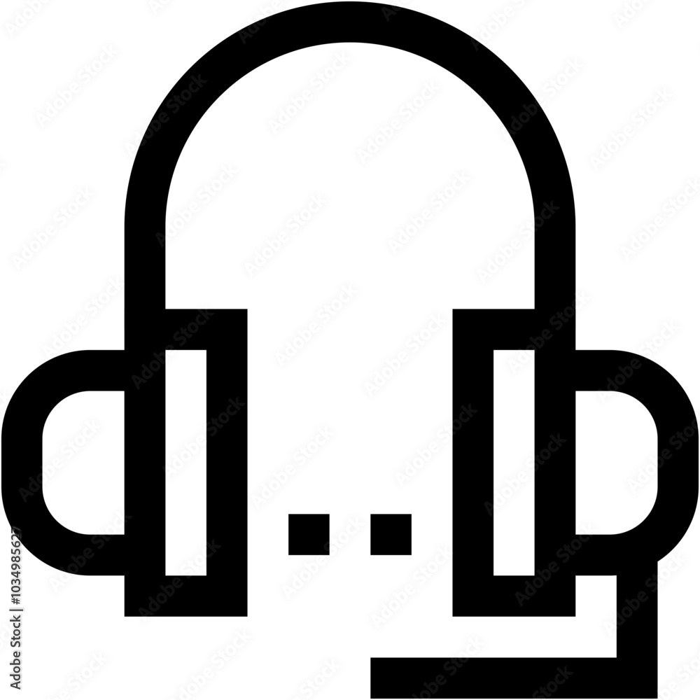 Vector Icon Audio, headphones, multimedia, talk, speak Vector Icon Audio, headphones, multimedia, talk, speak
