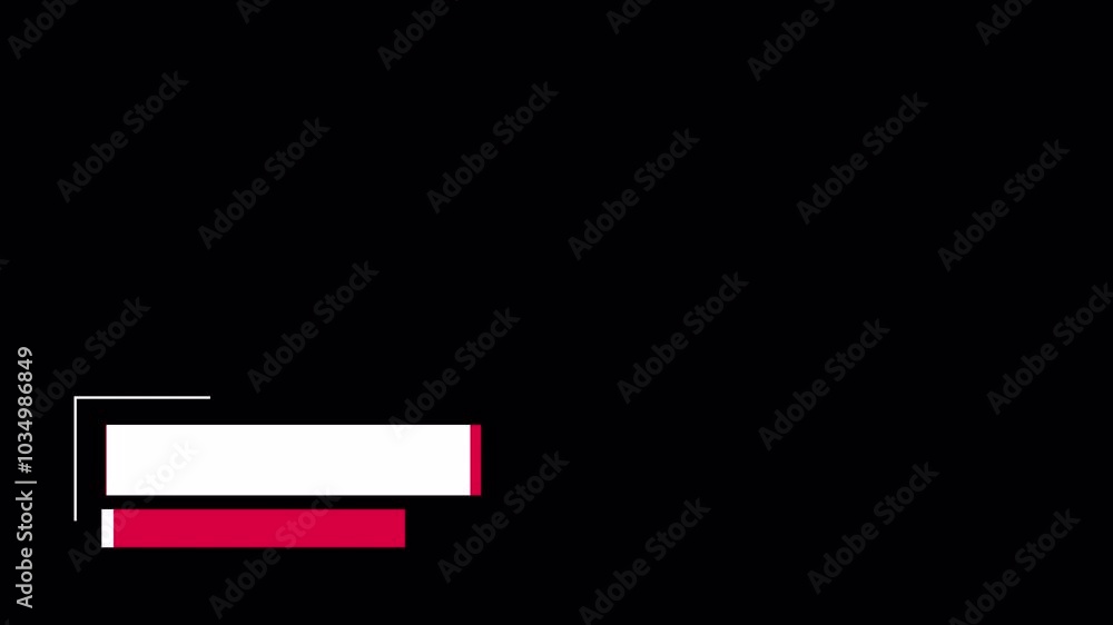 Modern Minimal Red and White Lower Third with Title Space Bar 4K Quality Modern Minimal Red and White Lower Third with Title Space Bar 4K Quality