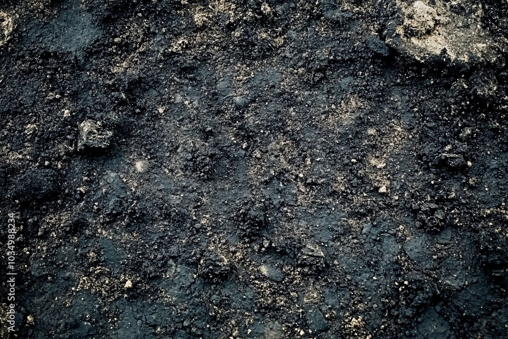 Dark Soil Texture: Rough Ground Surface Background Dark Soil Texture: Rough Ground Surface Background