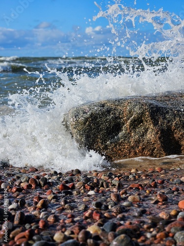 waves on the beach photo