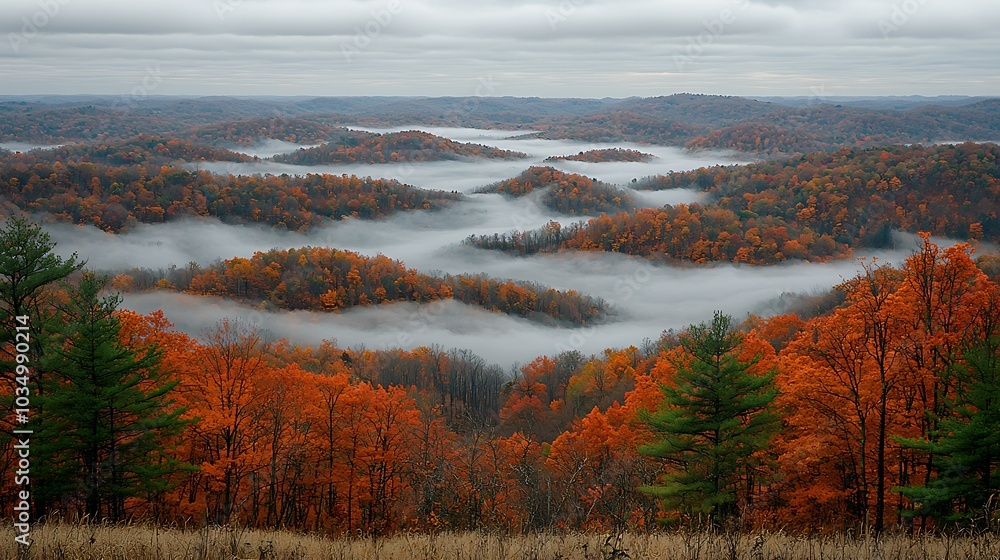 Mystical View of Secluded Forest Landscape