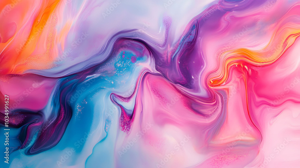 Fluid Colorful Abstract Motions on White Background, vibrant swirls and dynamic shapes creating an energetic visual experience Fluid Colorful Abstract Motions on White Background, vibrant swirls and dynamic shapes creating an energetic visual experience