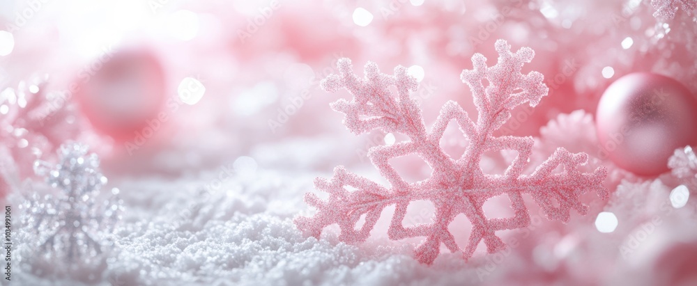 The Pink Snowflake Decoration The Pink Snowflake Decoration