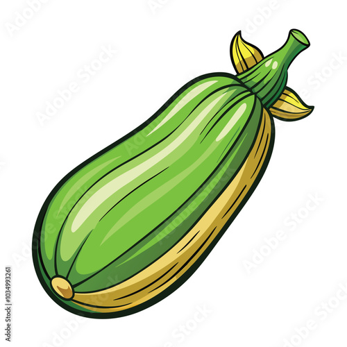 zucchini silhouette vector design illustration on white background eps10, Illustration of Squash vegetable marrow zucchini