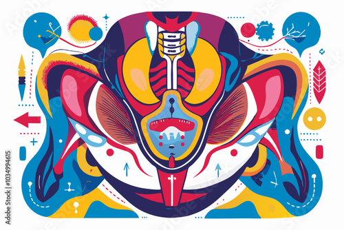 Abstract Colorful Symmetrical Art Illustration with Modern Vibes