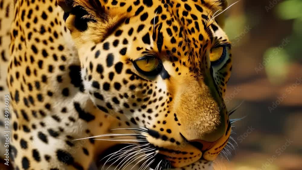 close up of leopard , Leopard intense gaze close-up, Detailed view of leopard eyes in the wild
close up of leopard , Leopard intense gaze close-up, Detailed view of leopard eyes in the wild
