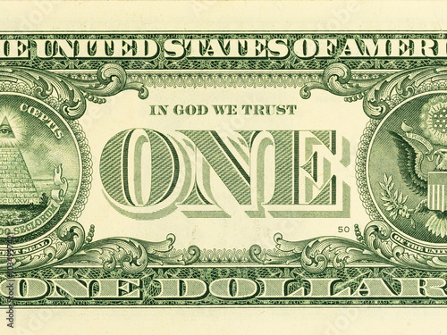American One Dollar Bill Featuring The Saying 