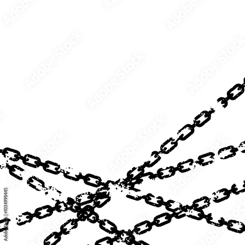 Papier peint 黒の重なり合う鎖