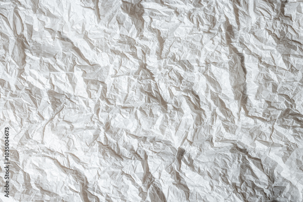 Wrinkled paper white background texture Wrinkled paper white background texture