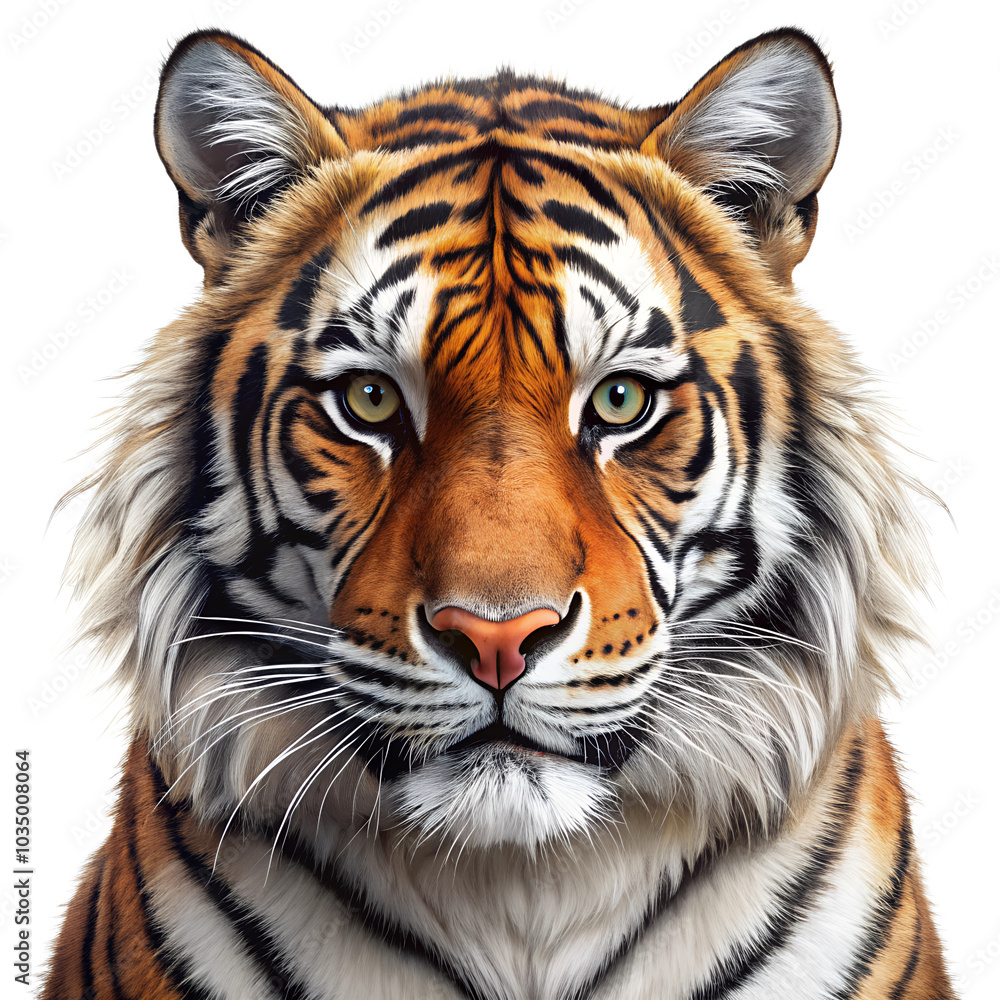 Fototapeta premium Tiger on Transparent Background. PNG.
