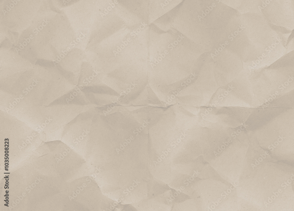 Fototapeta premium Beige crumpled paper texture background, Vintage paper background, Old paper texture