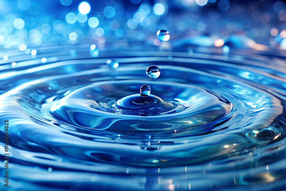 Blue water with ripples on the surface Blue water with ripples on the surface