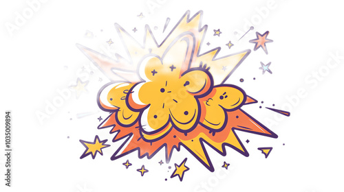 Colorful Cartoon Explosion Design