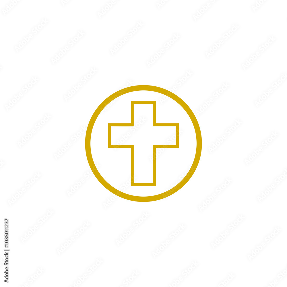 Christian cross icon isolated on transparent background Christian cross icon isolated on transparent background
