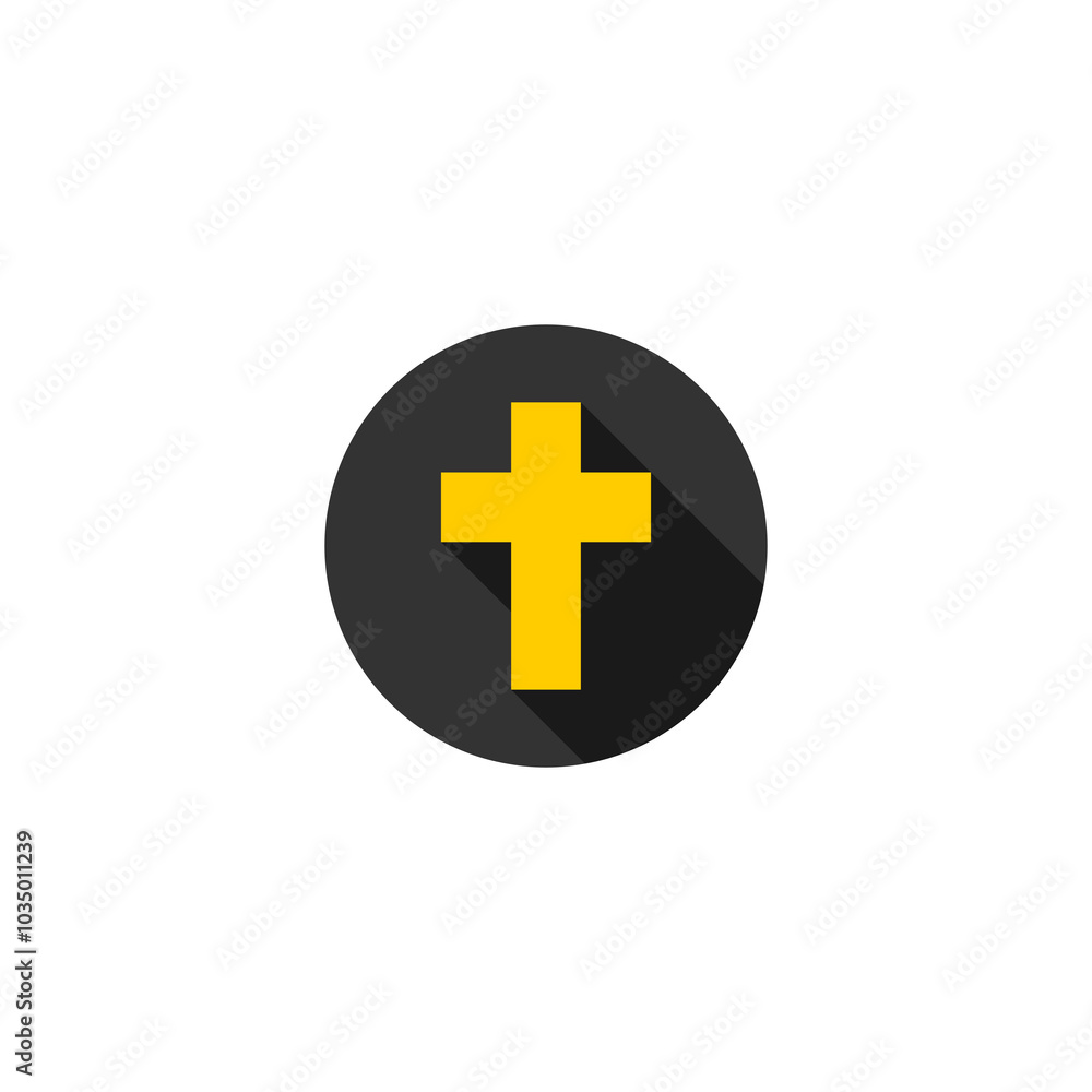 Christian cross icon isolated on transparent background Christian cross icon isolated on transparent background