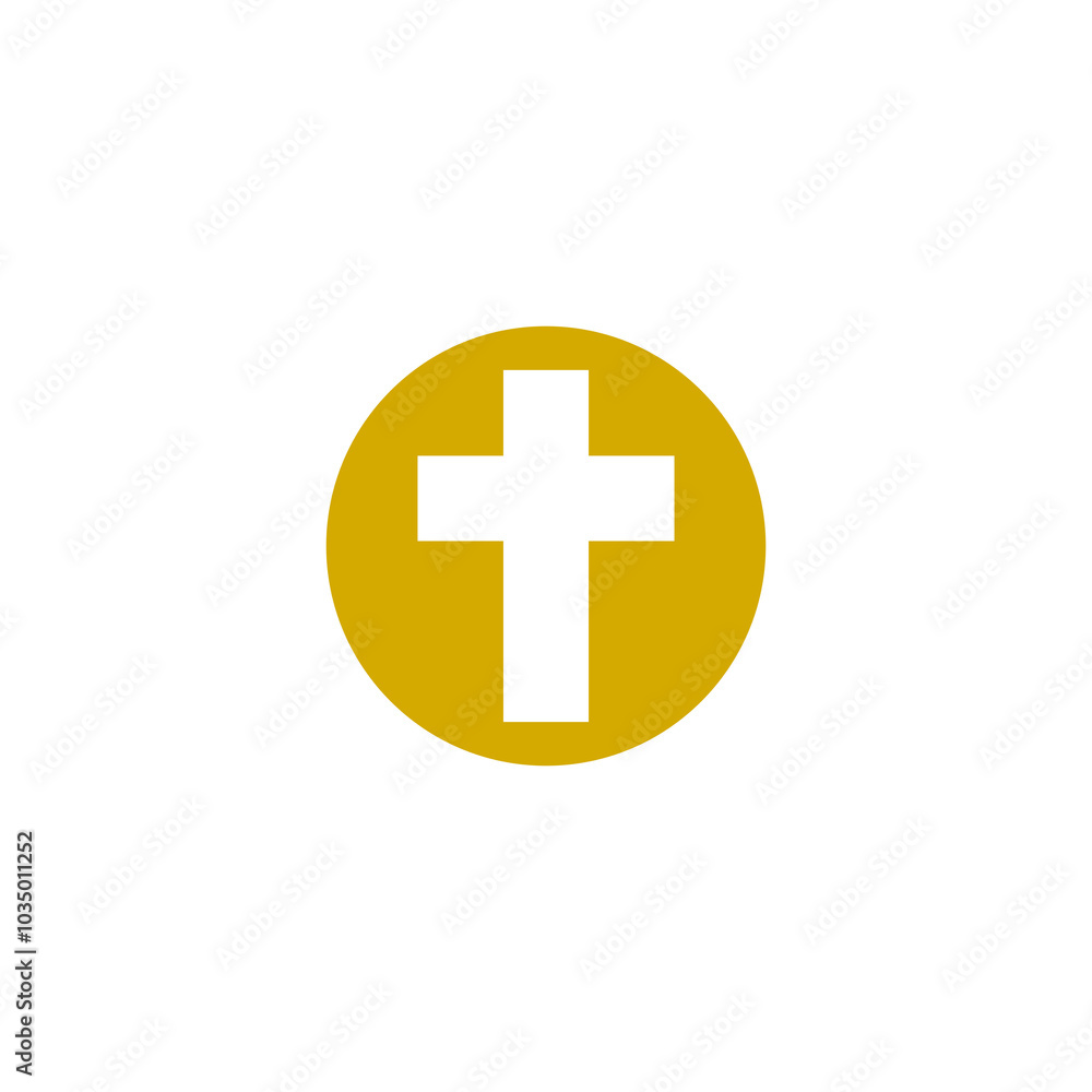 Christian cross icon isolated on transparent background Christian cross icon isolated on transparent background