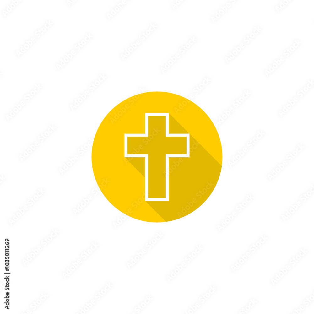 Christian cross icon isolated on transparent background Christian cross icon isolated on transparent background