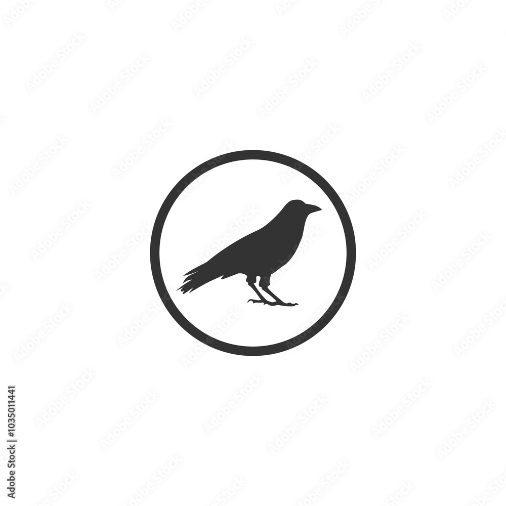 Obraz premium Crow icon isolated on transparent background