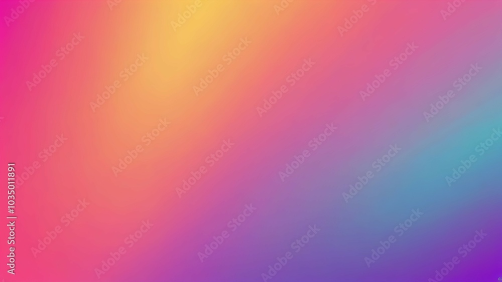 Obraz premium Abstract gradient background with hues of pink, yellow and blue.