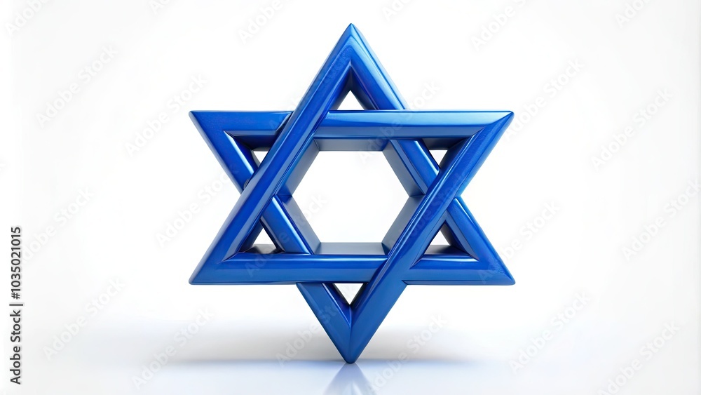 The blue Star of David on a white canvas symbolizes deep faith and spirituality, representing a vital connection to cultural traditions within the Jewish community. The blue Star of David on a white canvas symbolizes deep faith and spirituality, representing a vital connection to cultural traditions within the Jewish community.
