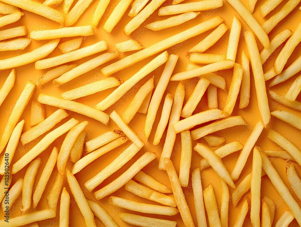 French fries overhead shot French fries overhead shot