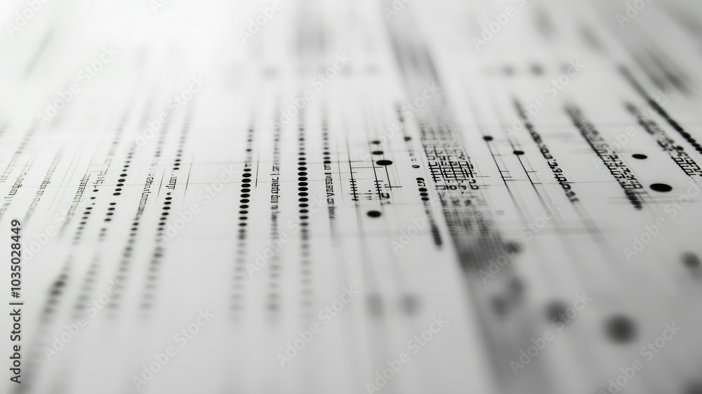 Close-up of abstract, blurred linear graph with dots and lines Close-up of abstract, blurred linear graph with dots and lines