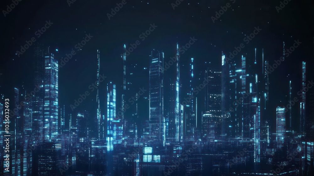 Futuristic Cityscape at Night Futuristic Cityscape at Night