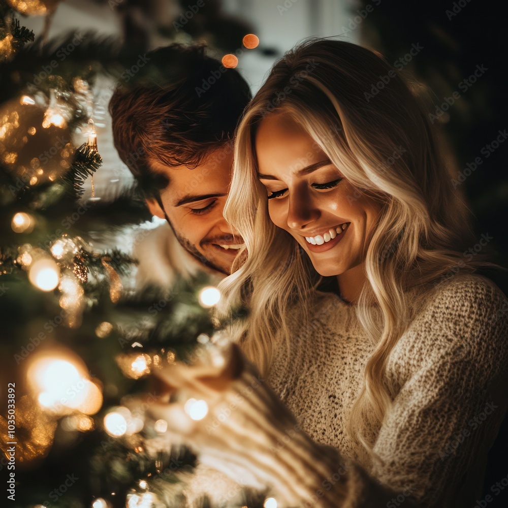 Couple Enjoying in Christmas day