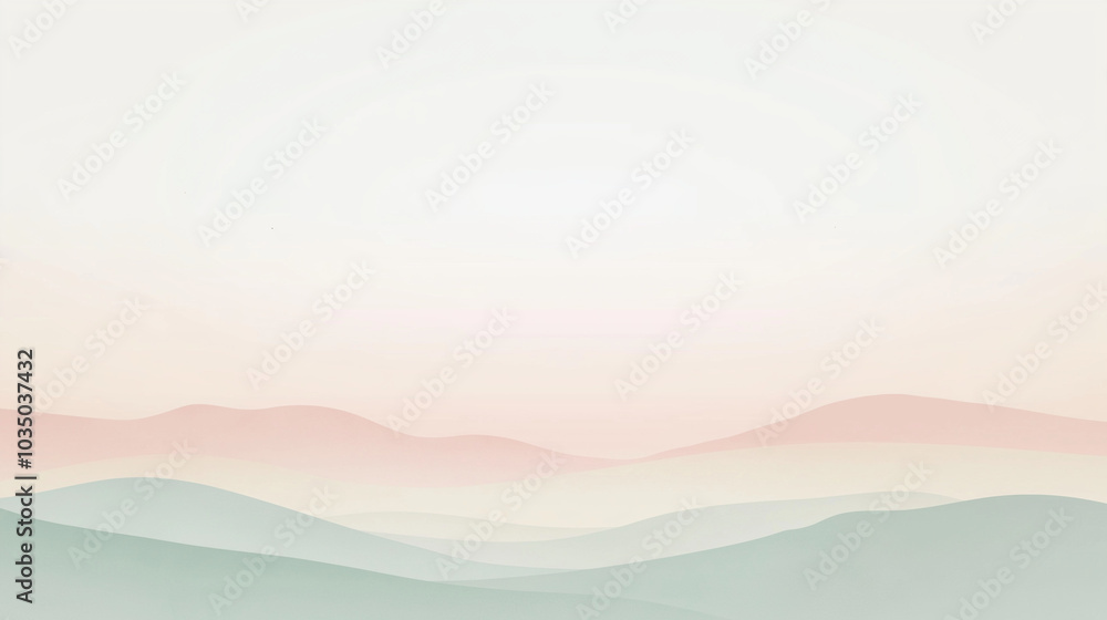 Fototapeta premium Soft Gradient Minimalist Landscapes