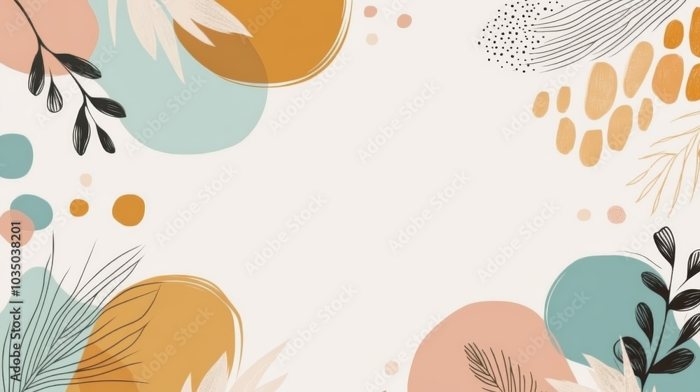A pastel-colored abstract design featuring soft shapes and floral elements, perfect for backgrounds or decorative purposes. A pastel-colored abstract design featuring soft shapes and floral elements, perfect for backgrounds or decorative purposes.