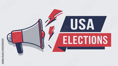 Artwork depicting the concept of presidential elections, democracy, and diversity	
