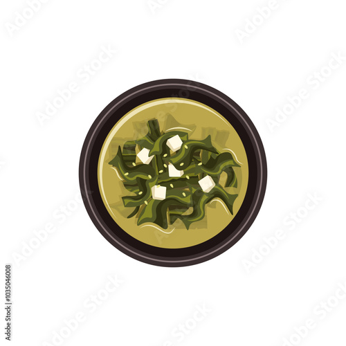 Tofu Miyeokguk, Korean seaweed soup 